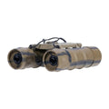 MIL-TEC Gen II Collapsible Binoculars 10x25 Diopter Fine Tuning Pouch Desert