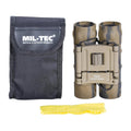 MIL-TEC Gen II Collapsible Binoculars 10x25 Diopter Fine Tuning Pouch Desert