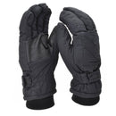 Black Mil-Tec winter gloves with Thinsulate lining, reinforced palms, and adjustable wrist straps for warmth and durability
