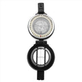 MIL-TEC Metal Lensatic Compass Aluminium Casing Shiny Face Navigation Black