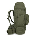 Olive green MIL-TEC RECOM tactical hiking rucksack with multiple compartments and padded straps for comfort