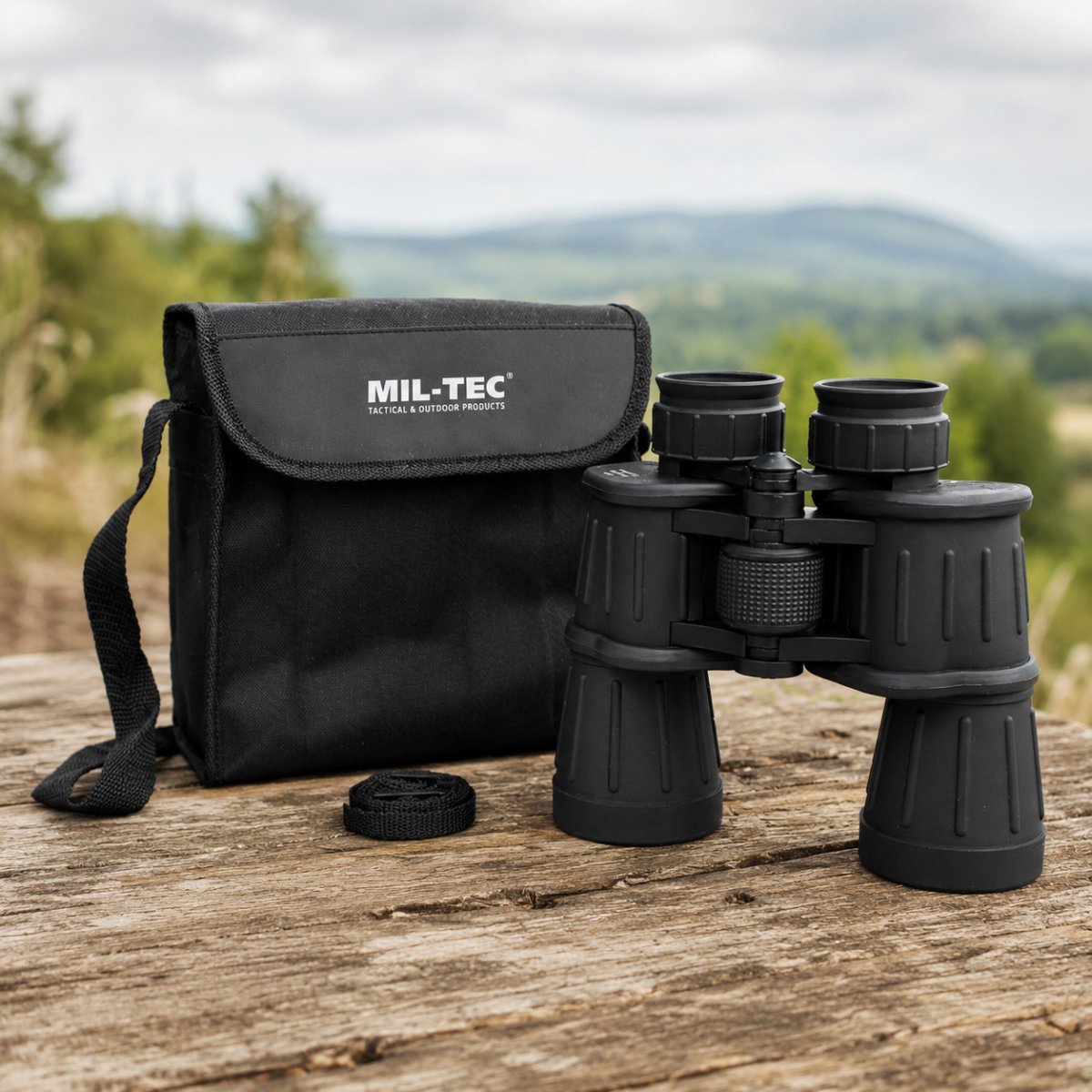 Mil-Tec Rubber Coated Binoculars 7x50 Outdoor Hiking Hunting Optics Black