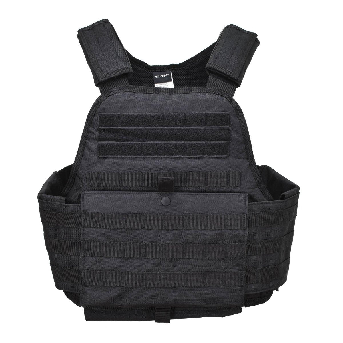 MIL-TEC tactical defence plate carrier vest combat equipment system Black