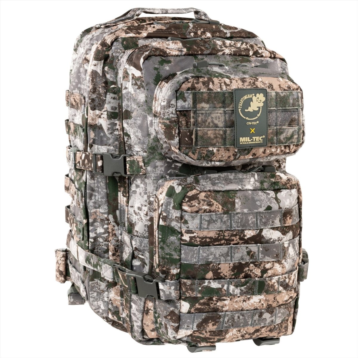 MIL-TEC US Assault Tactical Backpack 36L Ergonomic Formed Padded Shoulders