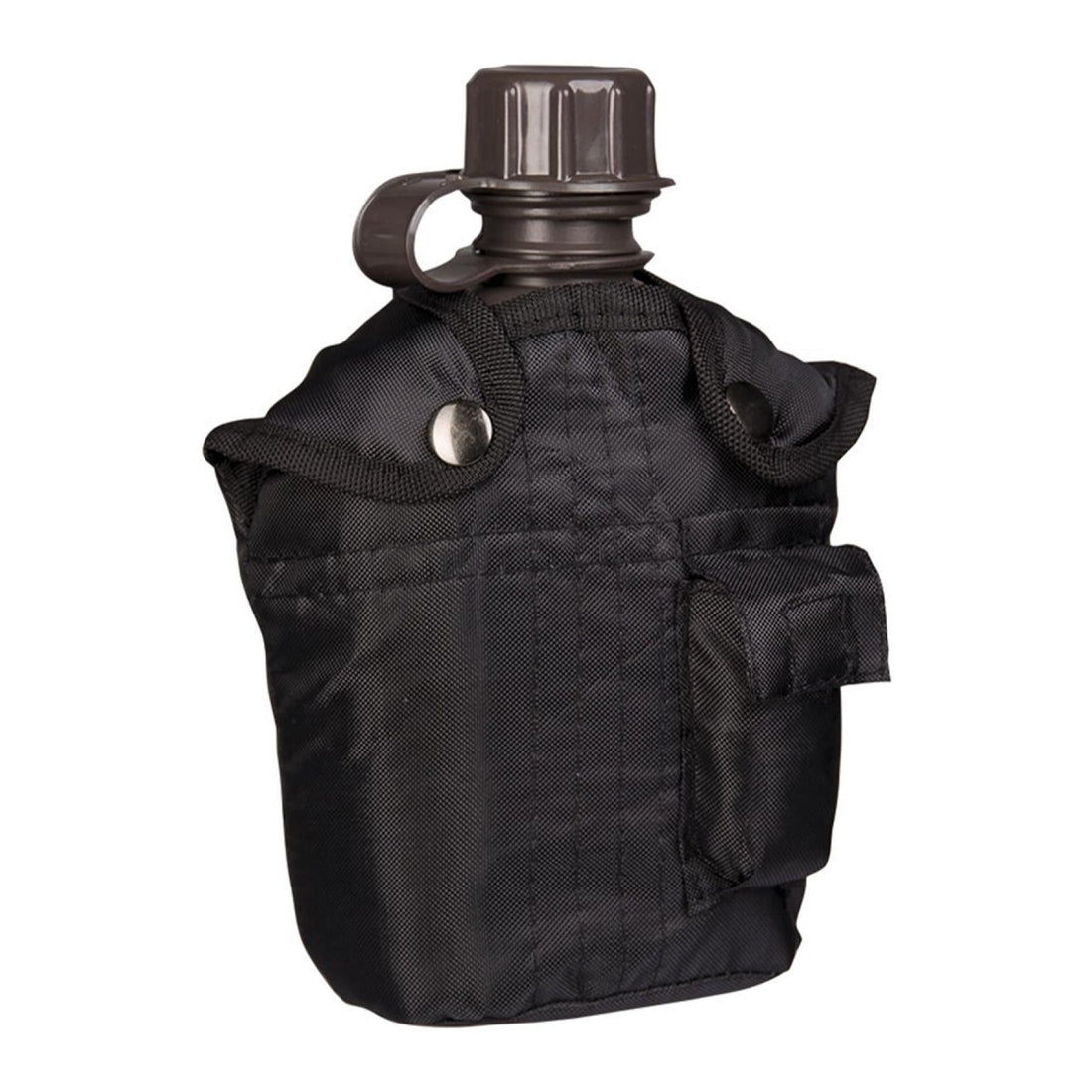 MIL-TEC US Style Plastic Canteen 1L Cover Included Tactical Outdoor Black