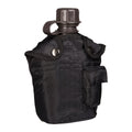 MIL-TEC US Style Plastic Canteen 1L Cover Included Tactical Outdoor Black