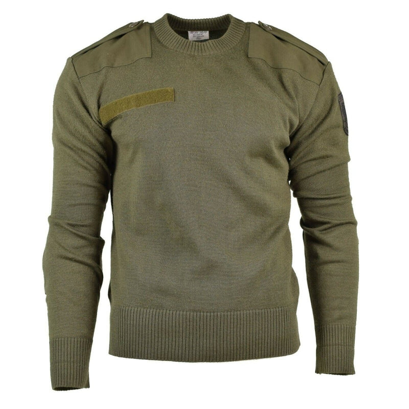 Original Austrian army pullover Jumper commando Olive OD wool sweater NEW - GoMilitar