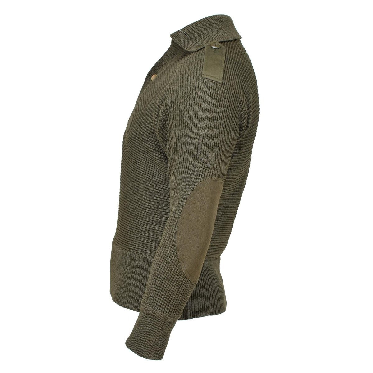Original Austrian Military sweater reinforced elbows blouson rib knit pullover