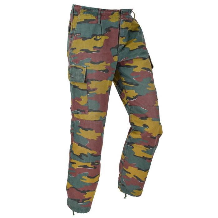 Original Belgian Army Field Combat Trousers Rip Stop Pants Military Surplus - GoMilitar