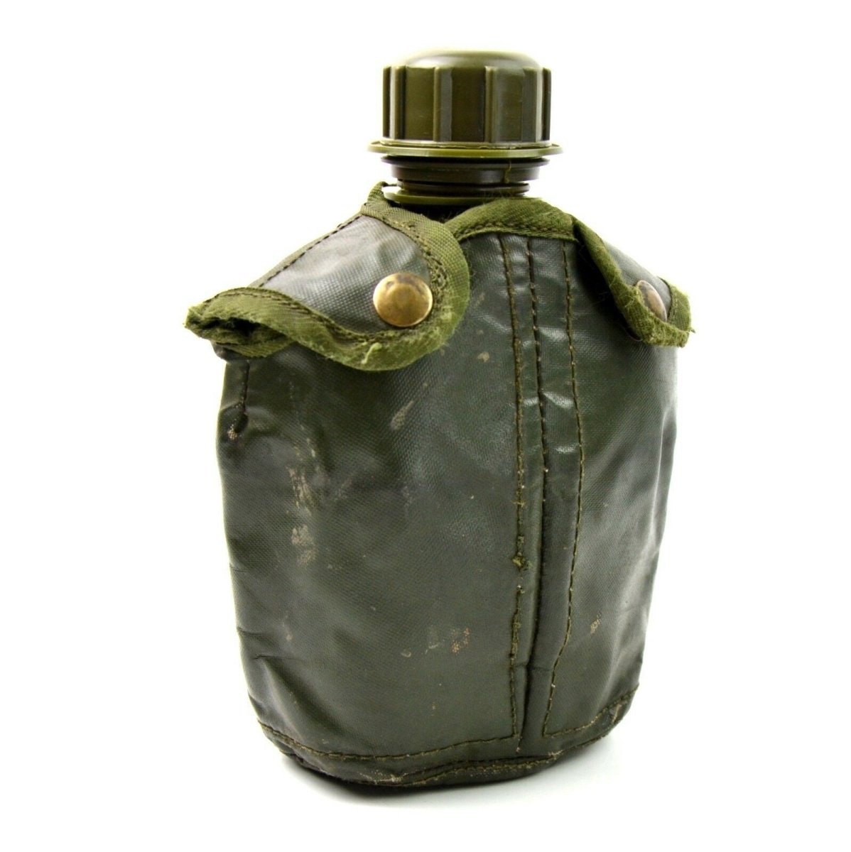 Original Belgian Military M1 Water Canteen W Cover Field Gear Bottle Olive