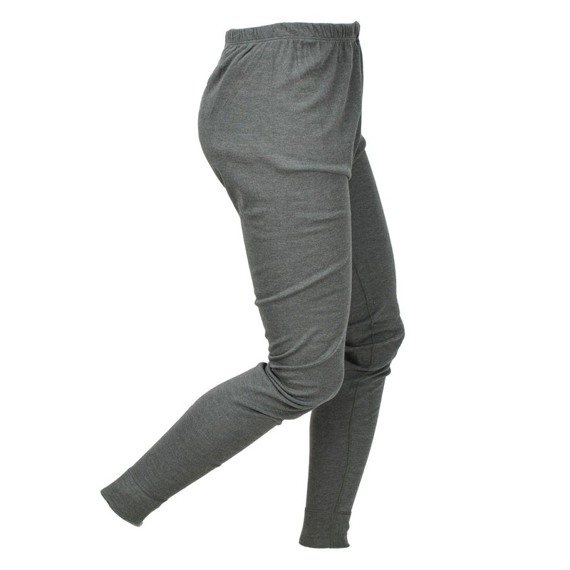 Original Belgian Military thermal olive jersey pants, flame resistant, lightweight and durable for outdoor protection.