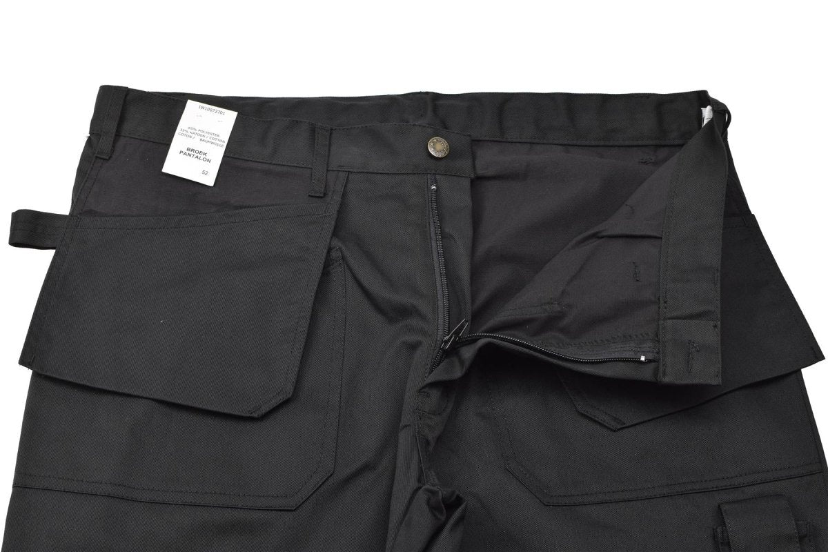 Original Belgian Military work cargo pants durable reinforced knees black NEW