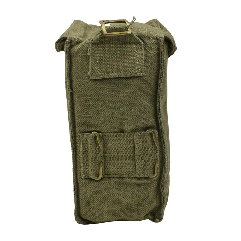 Original Belgium Army Durable Canvas material medium Magazine Pouch bag Olive - GoMilitar