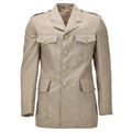 Original Belgium Military Formal Jacket Metal Buttons Shoulder Epaulettes Khaki