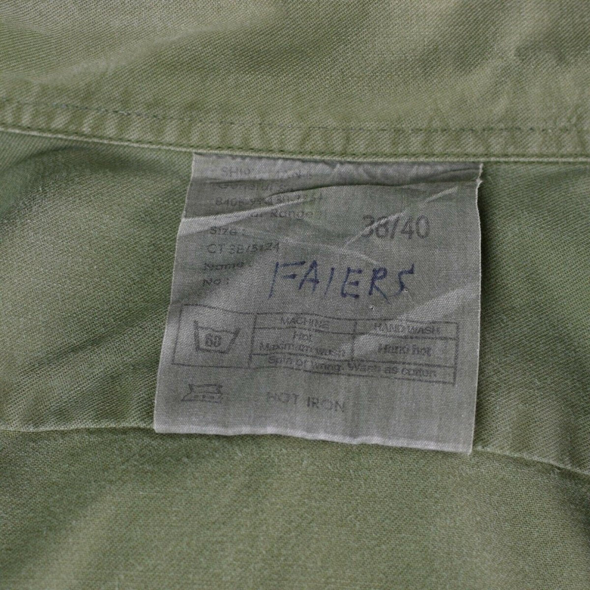 Original British army shirt O.D Green Military service long sleeve BDU