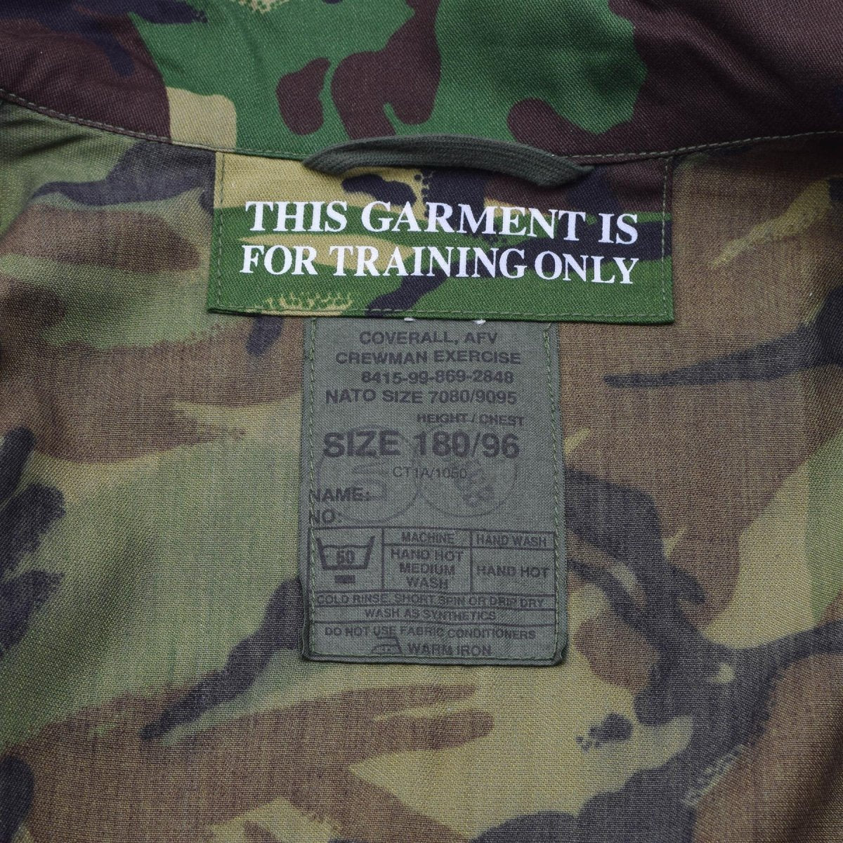 Original British Military AFV Crewman Coverall Armored Suit DPM Camouflage