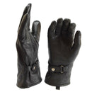 Original British Military Combat Gloves Wrist Straps Leather Army Issued Black - GoMilitar