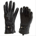 Original British Military Combat Gloves Wrist Straps Leather Army Issued Black