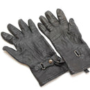 Original British Military Combat Gloves Wrist Straps Leather Army Issued Black - GoMilitar
