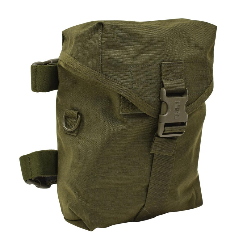 Original British Military drop down leg pouch olive army adjustable straps nylon - GoMilitar