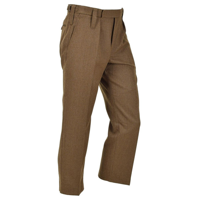 Original British Military Formal Pants Wool Uniform Dress Trousers Brown - GoMilitar