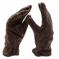Original British Military Leather Gloves MK II Combat Lining Brown