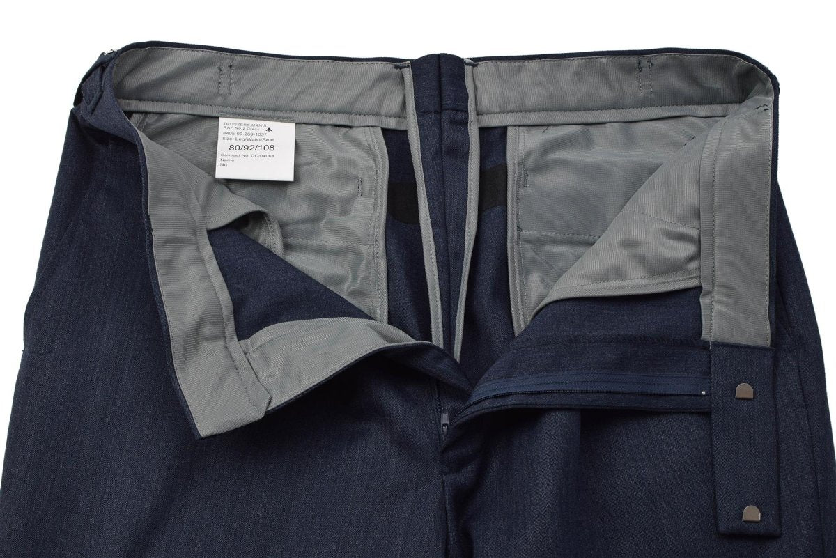 Original British Military No.1 Dress Trousers Formal No Pockets Blue