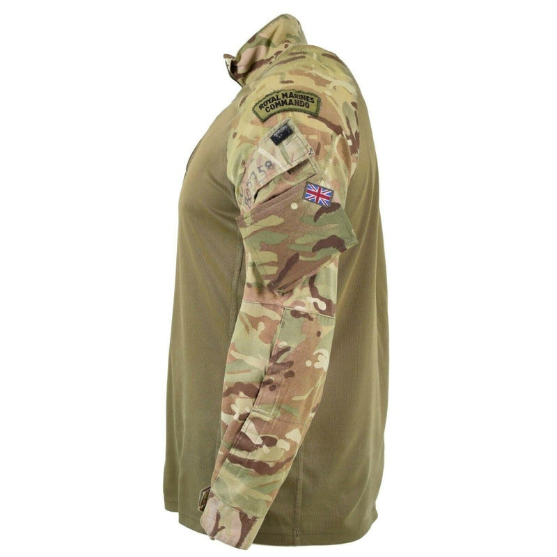 Original British UBAC shirt in MTP camo with reinforced elbows and arm pockets, designed for wear under body armor.