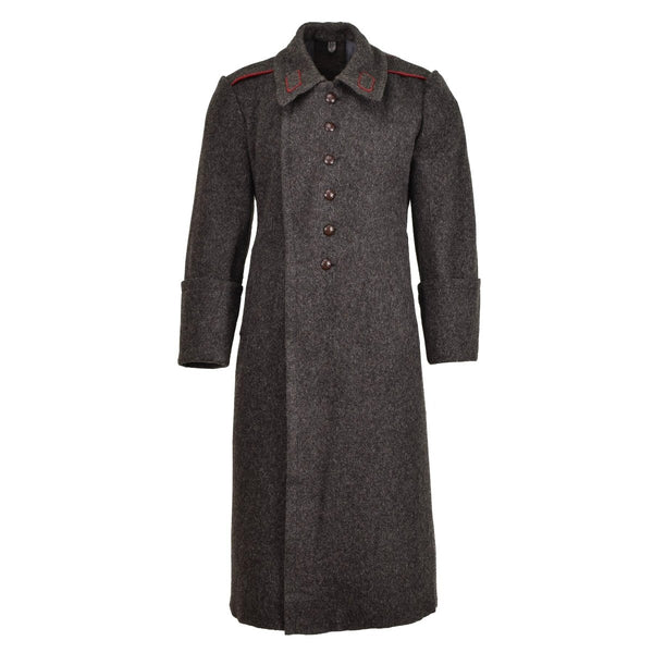 Original Bulgarian Military wool long overcoat vintage winter coat formal Gray