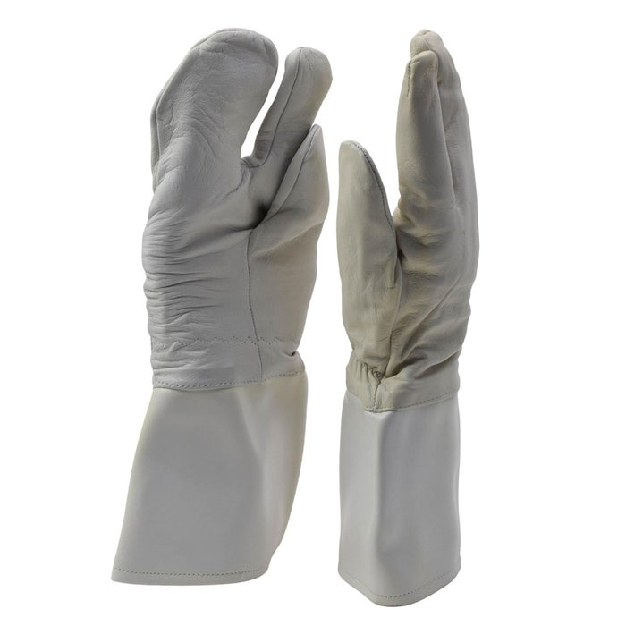 Original Bundeswehr Military Lined Mittens 3 Finger Design Cold Weather White - GoMilitar