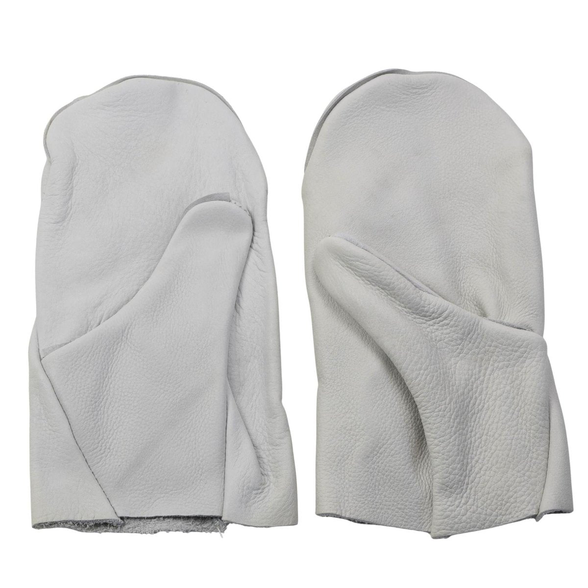 Original Bundeswehr Military Mittens 2 Finger Thumb Seperate Leather White