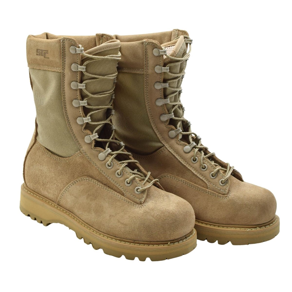 Original Canadian Army STC Combat Boots Suede Leather Military Surplus Brown