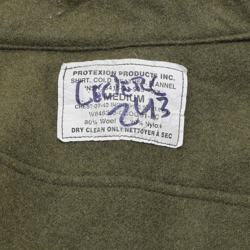 Original Canadian Army Wool Field Jacket Vintage Military Surplus Olive - GoMilitar