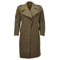 Original Canadian Army Wool Overcoat Military Surplus Vintage Olive Green