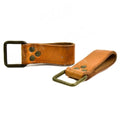 Original CZ Czech Army Brown Leather Belt Loop Suspenders Webbing 3 Pieces