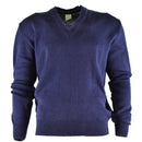 Original Czech Army blue wool V-neck sweater jumper military surplus lightweight durable warm long sleeves