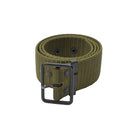 Original Czech military tactical belt in olive canvas with sturdy metal buckle, durable for outdoor and military use