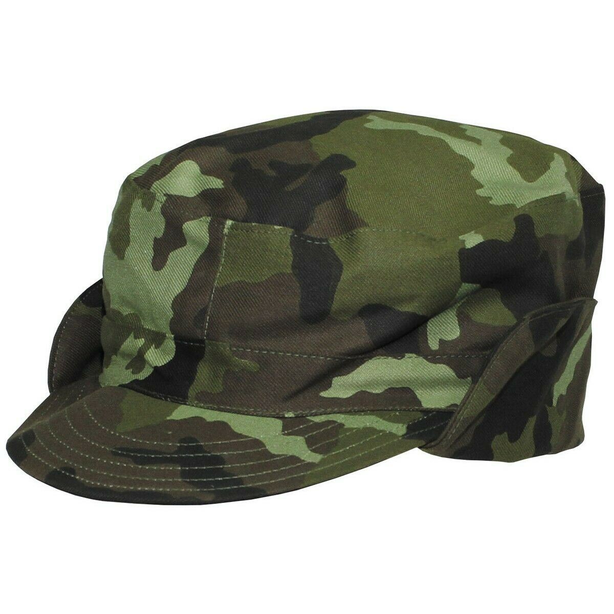 Original Czech Military M95 woodland camouflage field combat cap neck cover New