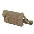 Original Czech military shoulder bag canvas utility bag leather straps vintage