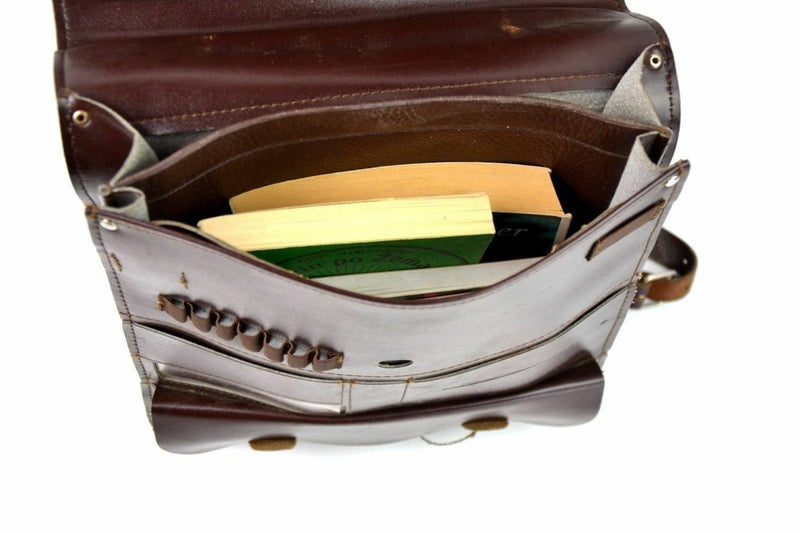 Original Czech Military Shoulder Bag Map Case Document Case Brown