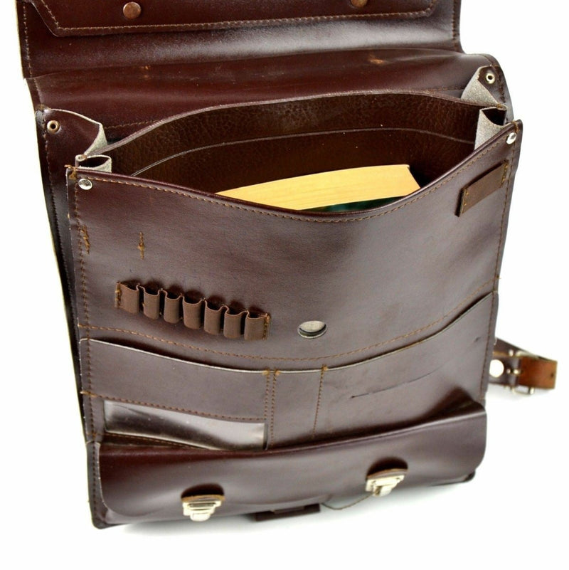 Original Czech Military Shoulder Bag Map Case Document Case Brown