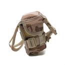 Original Czech Republic military grenade pouch in desert camo with MOLLE straps and buckle closure for tactical use