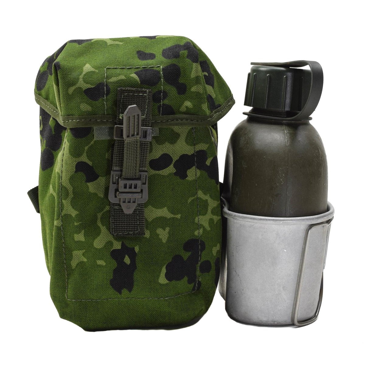 Original Danish Military flask canteen pouch universal attachment DK camouflage