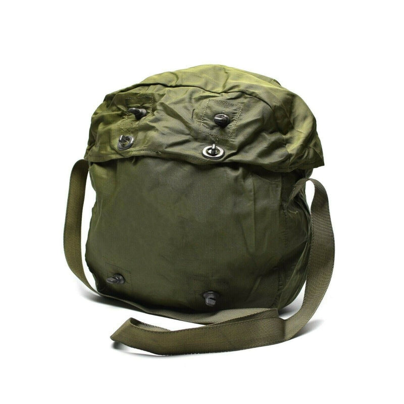 Original Dutch army medic pouch in olive green, waterproof and durable military surplus carrying bag with shoulder strap
