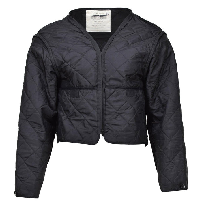 Original Dutch Military black liner winter warm thermal lightweight quilt jacket - GoMilitar