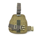 Original Dutch Military coyote nylon drop leg platform with adjustable straps and molle attachment points