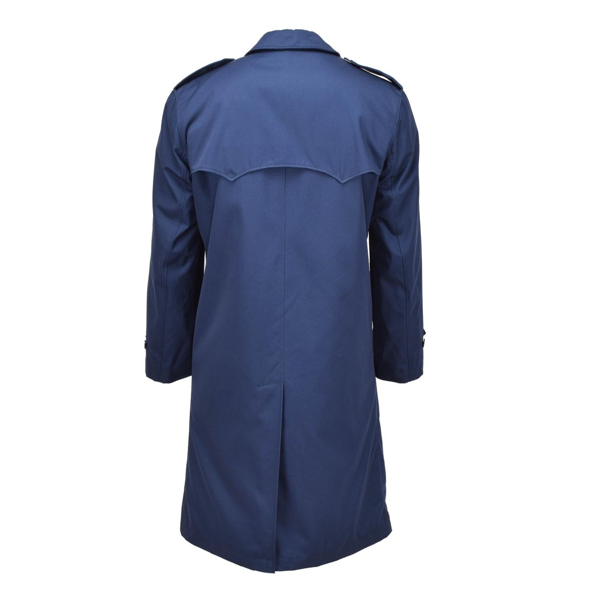 Original Dutch Military issue Men's raincoat quilted liner trenchcoat solid blue