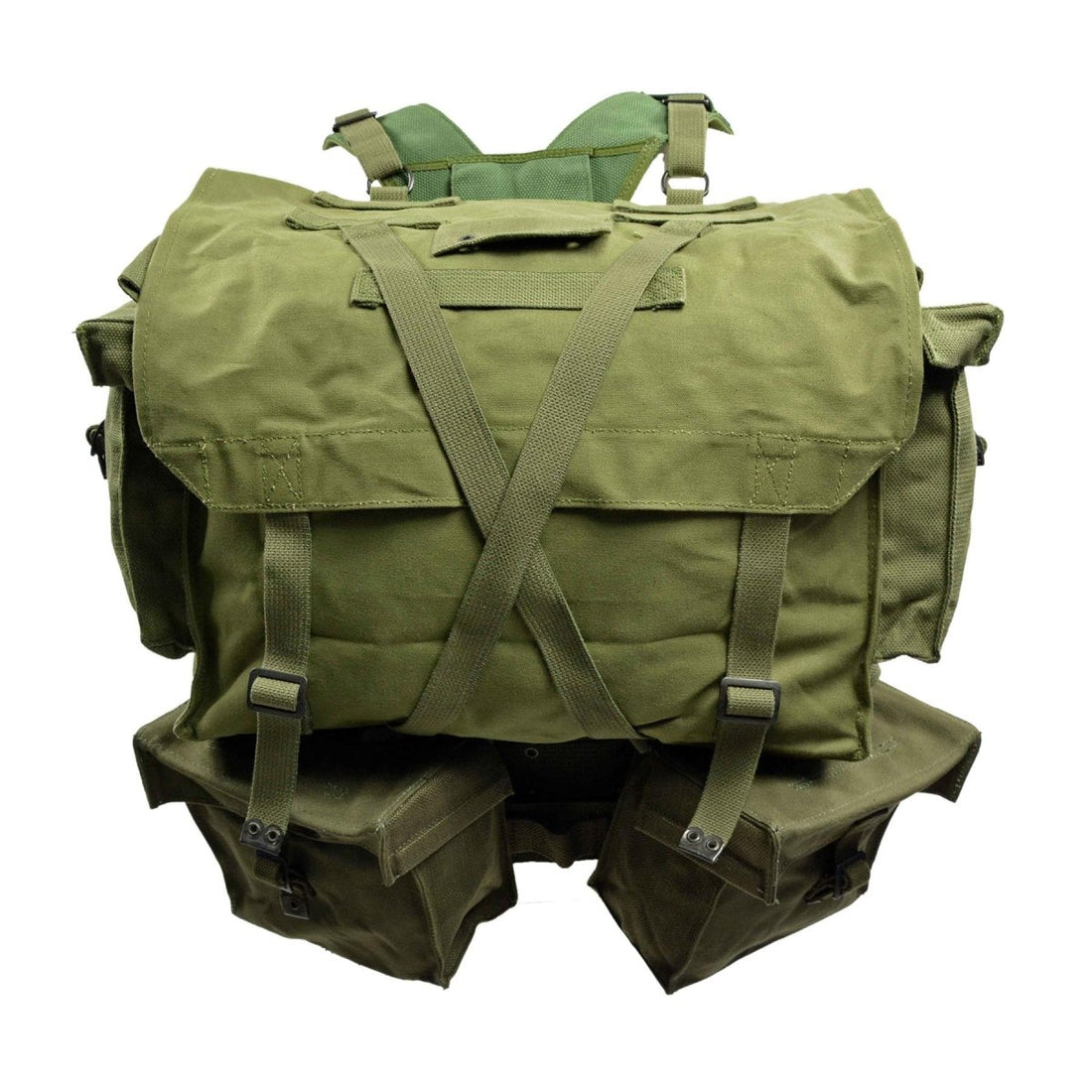 Original Dutch Military M58 Webbing Pattern 35L Backpack Perforated Belt Olive