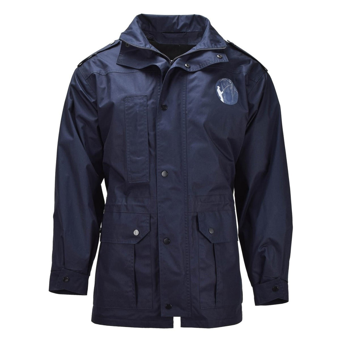 Original Dutch Military Parka Multiple Pockets High Neck Fisherman Logo Blue