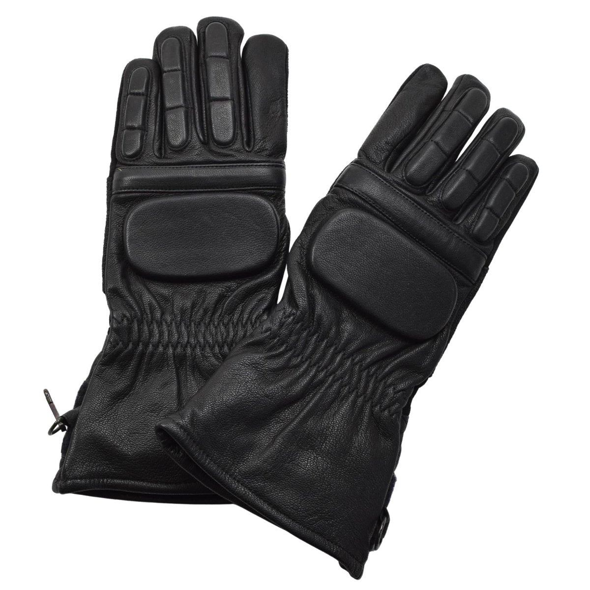 Original Dutch Military Tactical Gloves Reinforeced Knuckle Leather Black